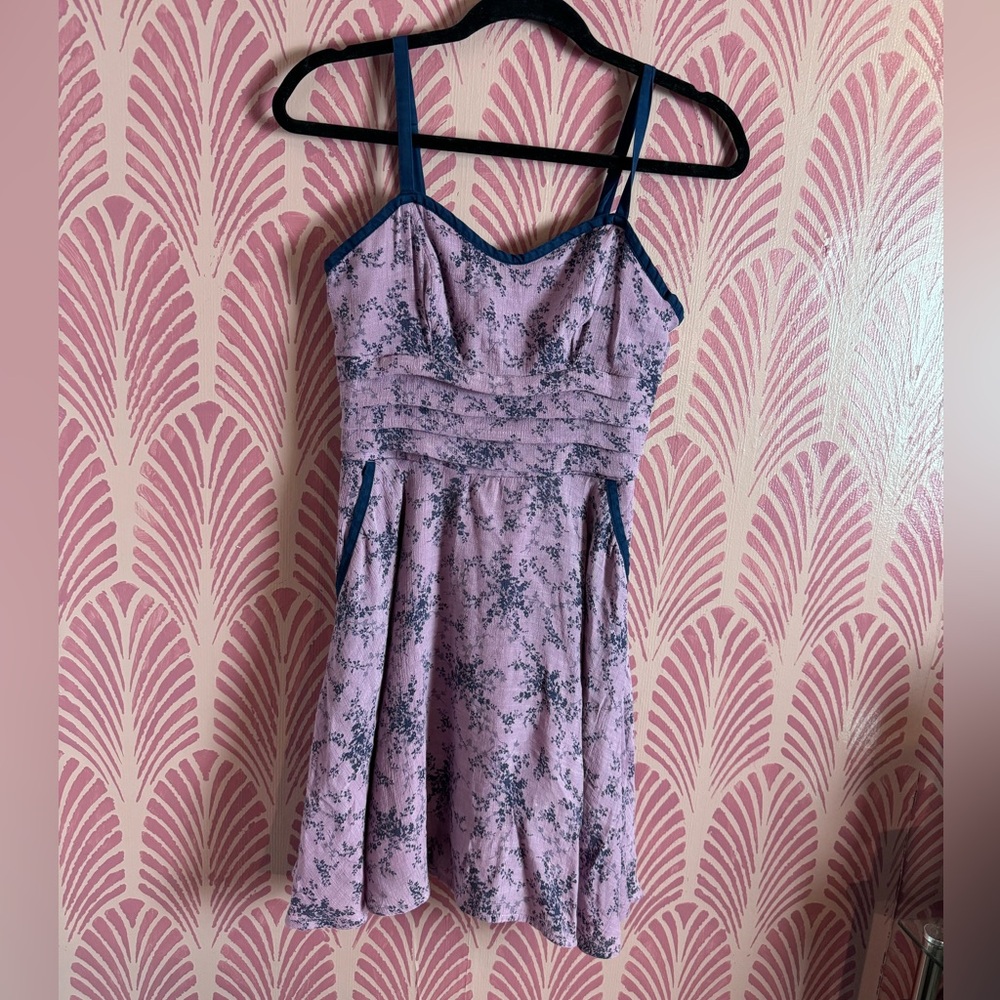 Unique Vintage Floral Mini Skater Dress